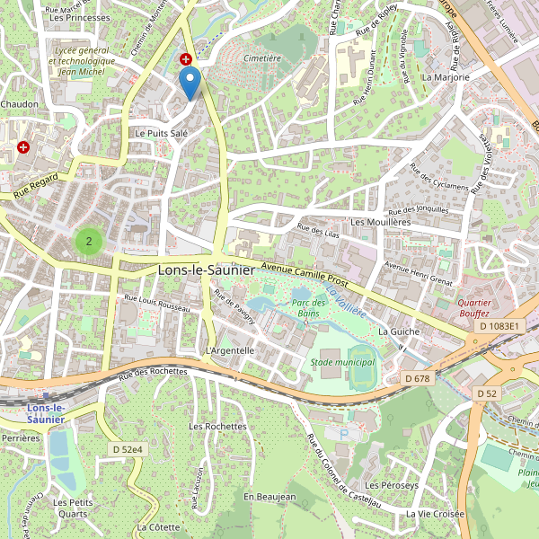 Carte des taxi à Lons-le-Saunier Thumbnail