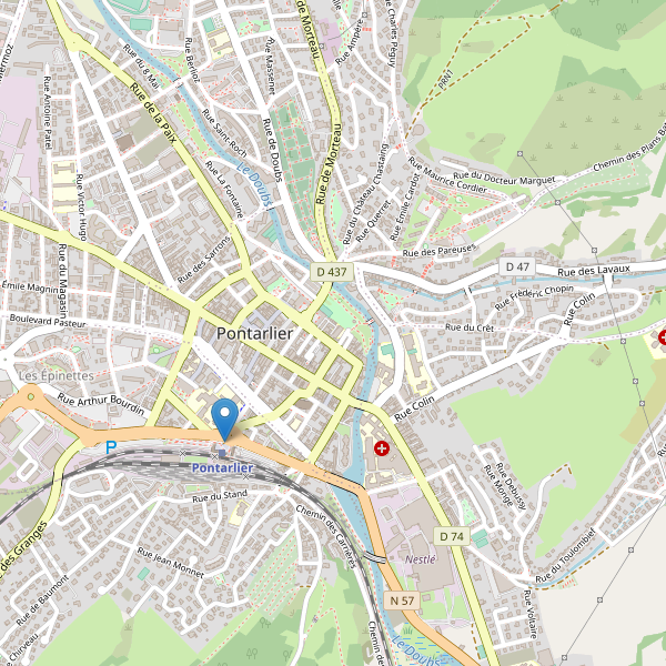 Carte des taxi à Pontarlier Thumbnail