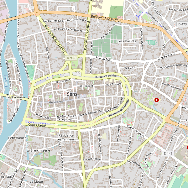 Carte des taxi à Sens Thumbnail
