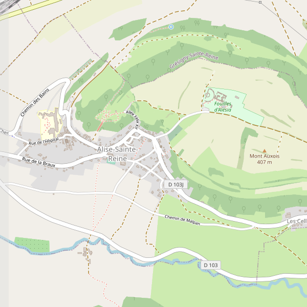 Carte des gares à Alise-Sainte-Reine Thumbnail