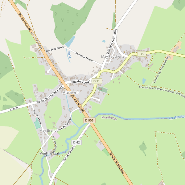 Carte des auberges à Aumont (Jura) Thumbnail