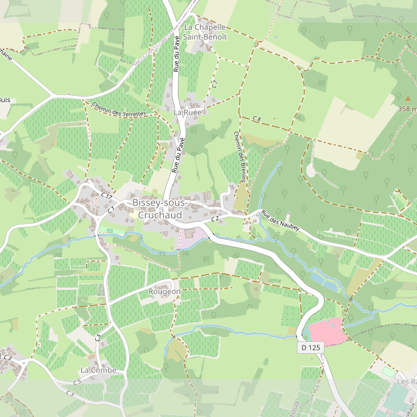 Carte des bedandbreakfast à Bissey-sous-Cruchaud Thumbnail