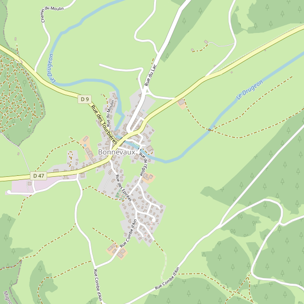 Carte des monuments à Bonnevaux (Doubs) Thumbnail