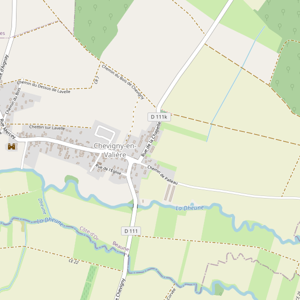 Carte des hotels à Chevigny-en-Valière Thumbnail