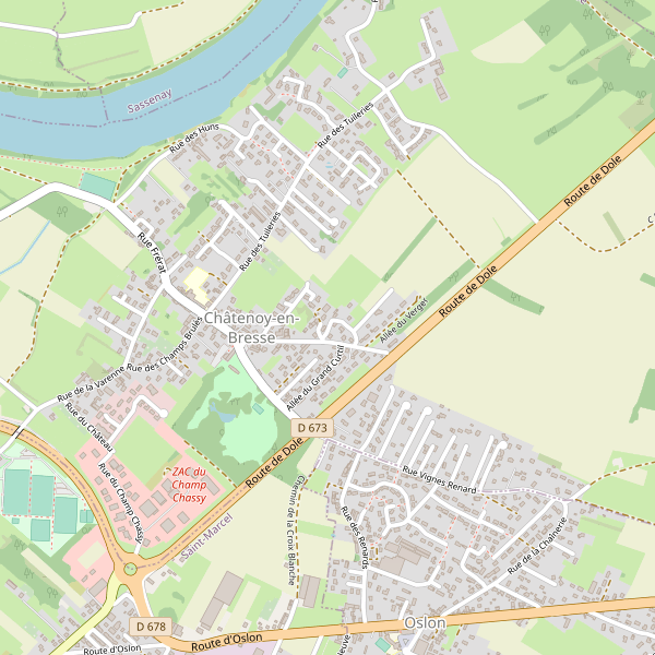 Carte des agences-voyage à Châtenoy-en-Bresse Thumbnail