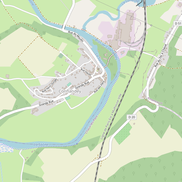 Carte des bedandbreakfast à Conflandey Thumbnail