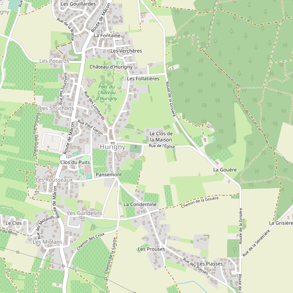 Carte des hotels à Hurigny Thumbnail