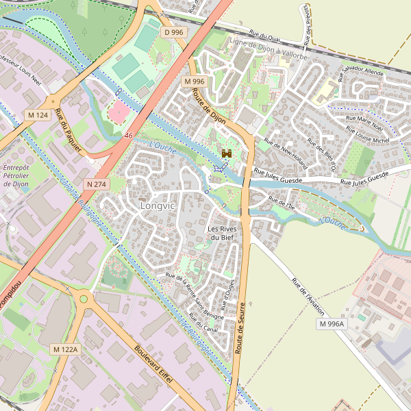 Carte des piscines à Longvic Thumbnail