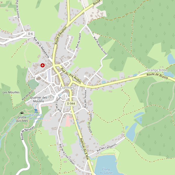 Carte des hotels à Lormes Thumbnail