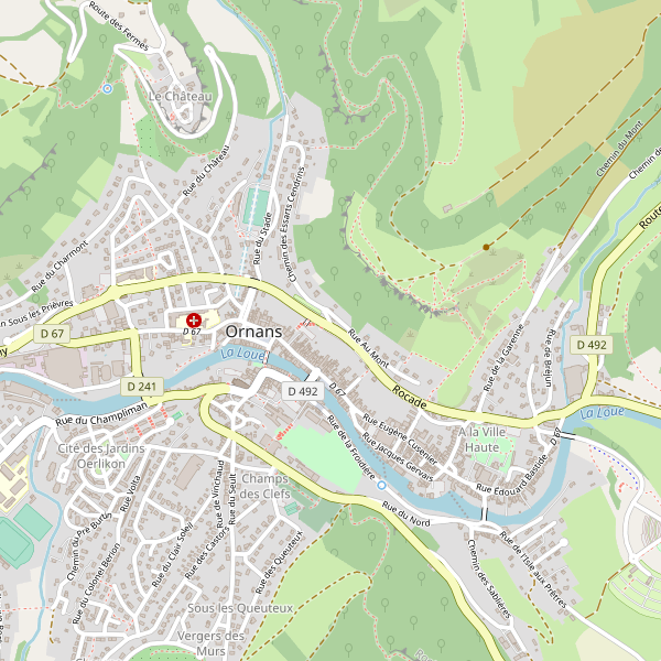 Carte des supermarches à Ornans Thumbnail