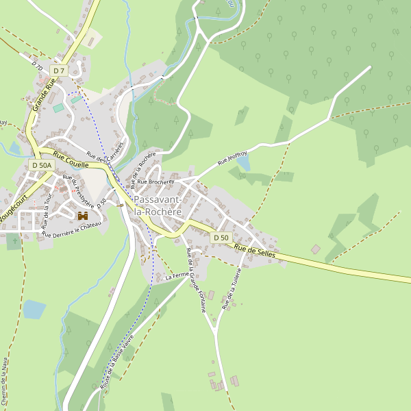 Carte des hotels à Passavant-la-Rochère Thumbnail
