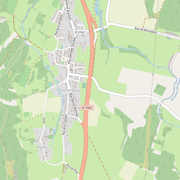 Carte des hotels à Plainoiseau Thumbnail