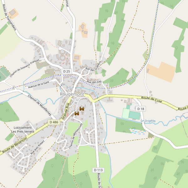 Carte des hotels à Rougemont (Doubs) Thumbnail