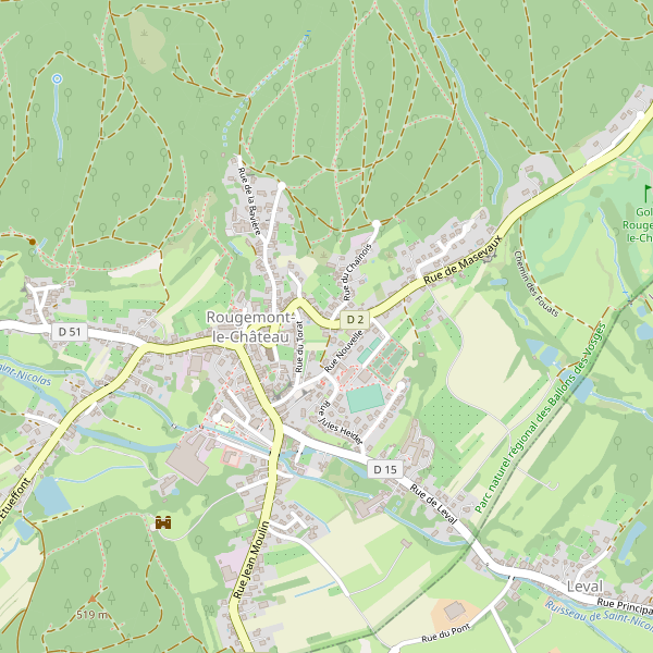 Carte des hotels à Rougemont-le-Château Thumbnail