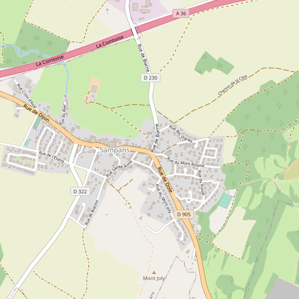 Carte des restaurants à Sampans Thumbnail