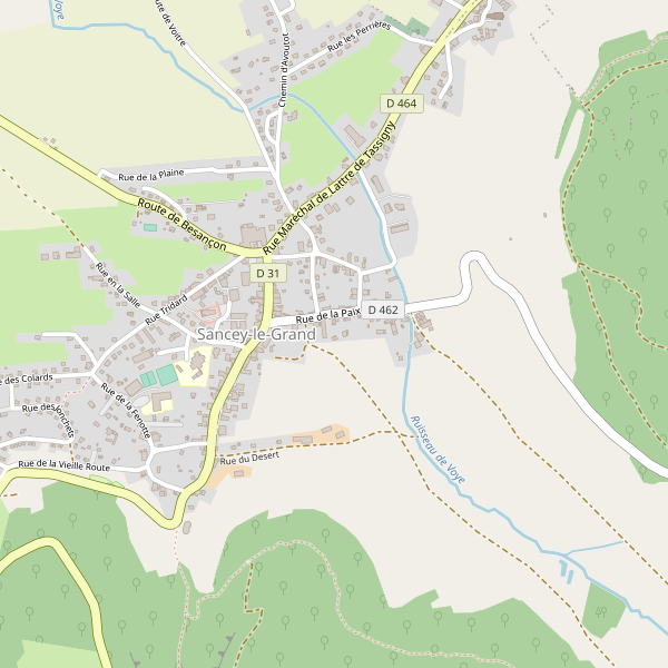 Carte des hotels à Sancey-le-Grand Thumbnail