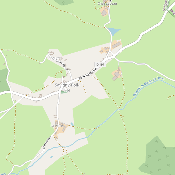 Carte des auberges à Savigny-Poil-Fol Thumbnail