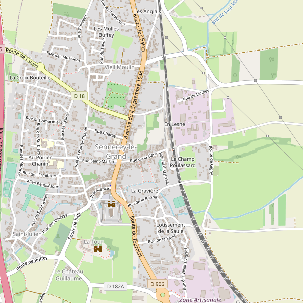 Carte des hotels à Sennecey-le-Grand Thumbnail