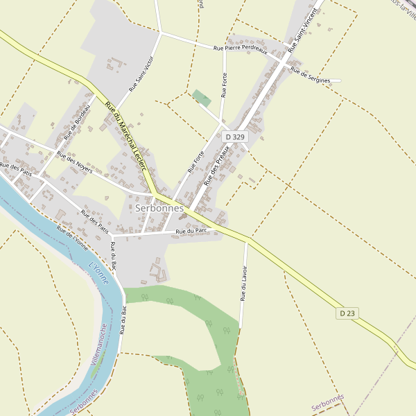 Carte des bedandbreakfast à Serbonnes Thumbnail