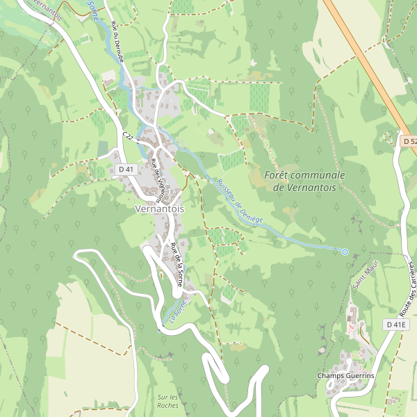 Carte des hotels à Vernantois Thumbnail
