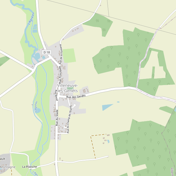 Carte des bedandbreakfast à Villeneuve-les-Genêts Thumbnail