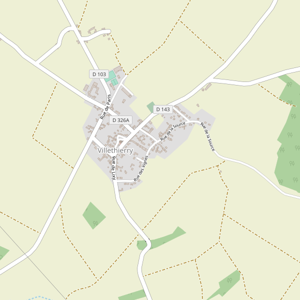 Carte des hotels à Villethierry Thumbnail