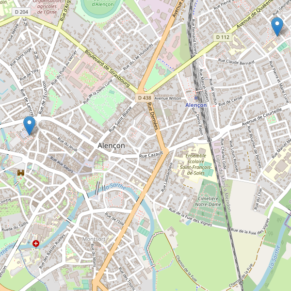 Carte des bibliotheques à Alençon Thumbnail