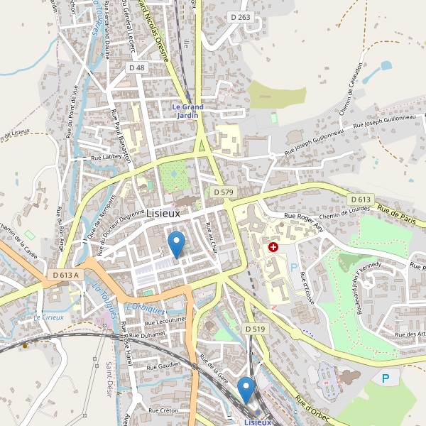 Carte des bibliotheques à Lisieux Thumbnail
