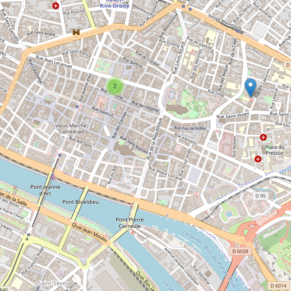 Carte des bibliotheques à Rouen Thumbnail