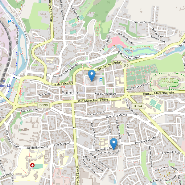 Carte des bibliotheques à Saint-Lô Thumbnail
