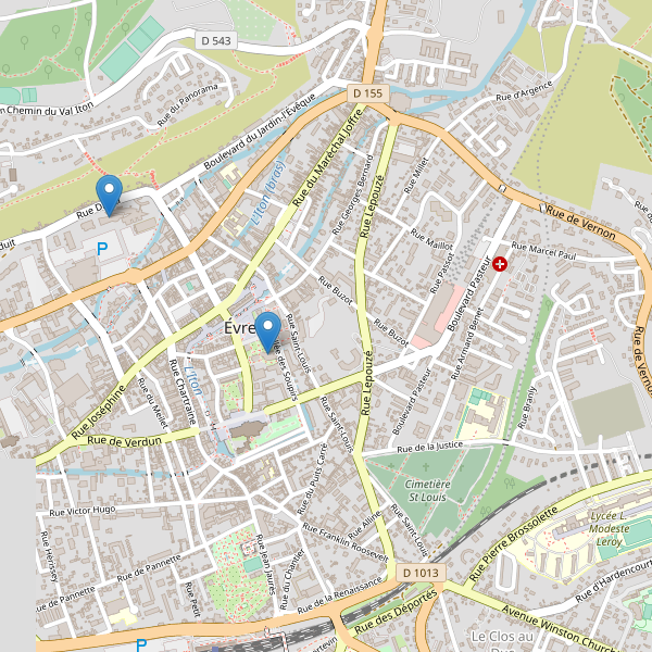 Carte des bibliotheques à Évreux Thumbnail