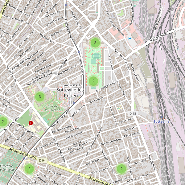 Carte des ecoles à Sotteville-lès-Rouen Thumbnail