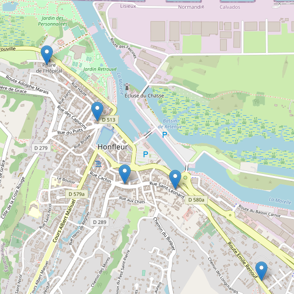 Carte des eglises à Honfleur Thumbnail