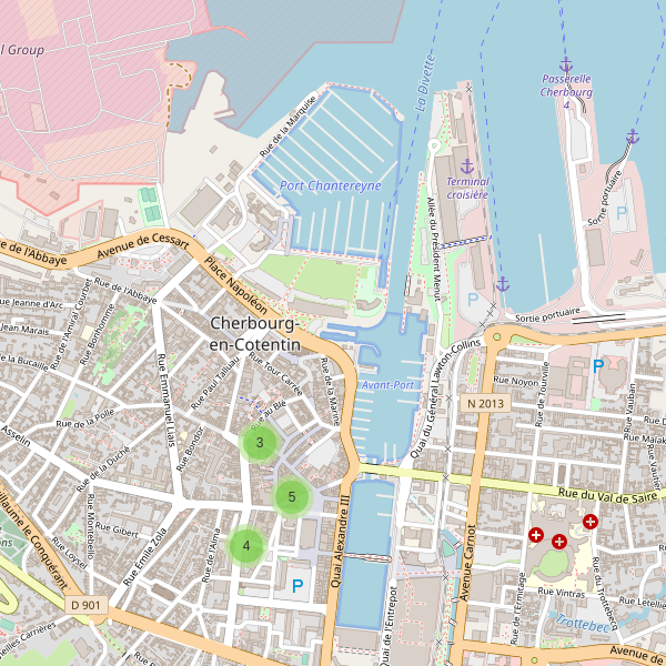 Carte des guichets-automatiques à Cherbourg-en-Cotentin Thumbnail