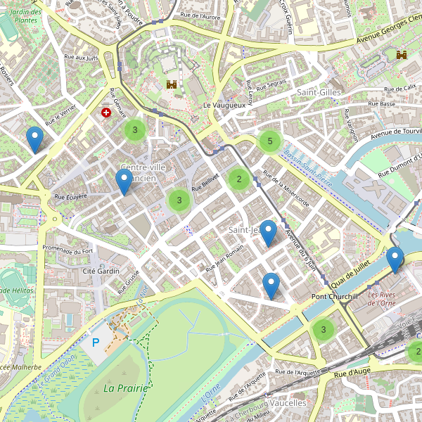 Thumbnail Carte des hôtels à Caen