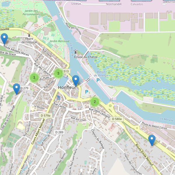 Thumbnail Carte des hôtels à Honfleur