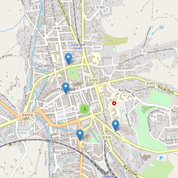 Thumbnail Carte des hôtels à Lisieux