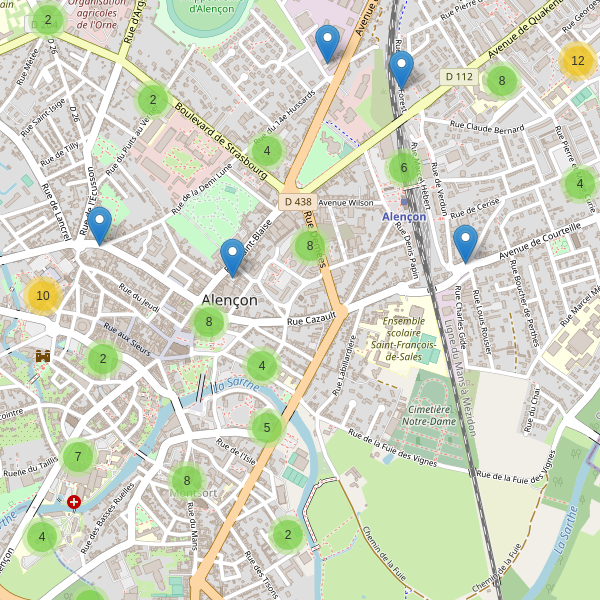 Thumbnail Carte des parkings à Alençon