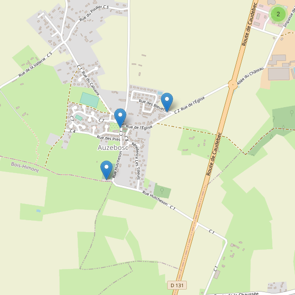 Carte des parkings à Auzebosc Thumbnail