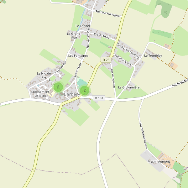 Carte des parkings à Barbery (Calvados) Thumbnail