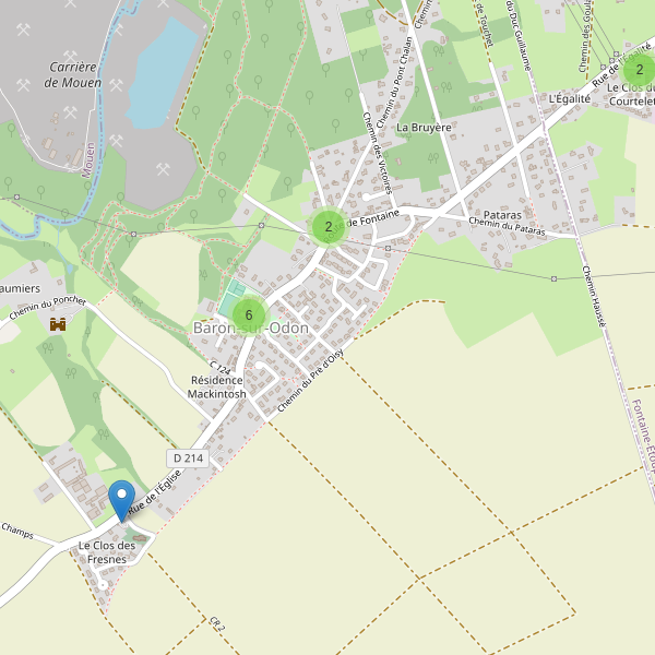 Carte des parkings à Baron-sur-Odon Thumbnail