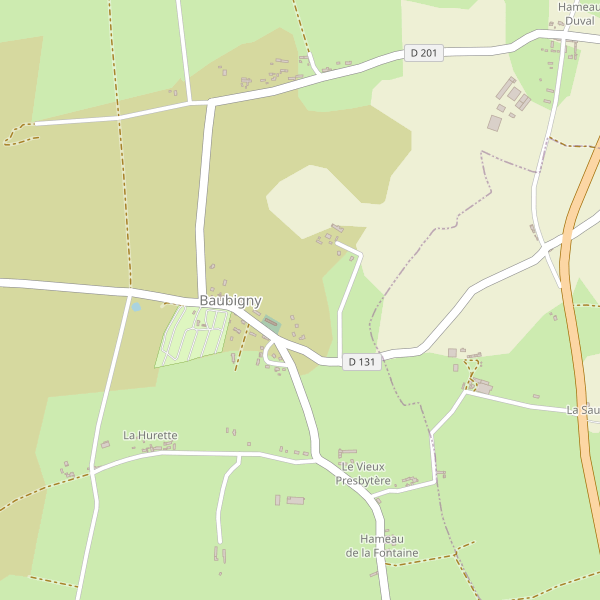 Carte des parkings à Baubigny (Manche) Thumbnail