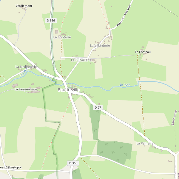 Carte des parkings à Baudreville (Manche) Thumbnail