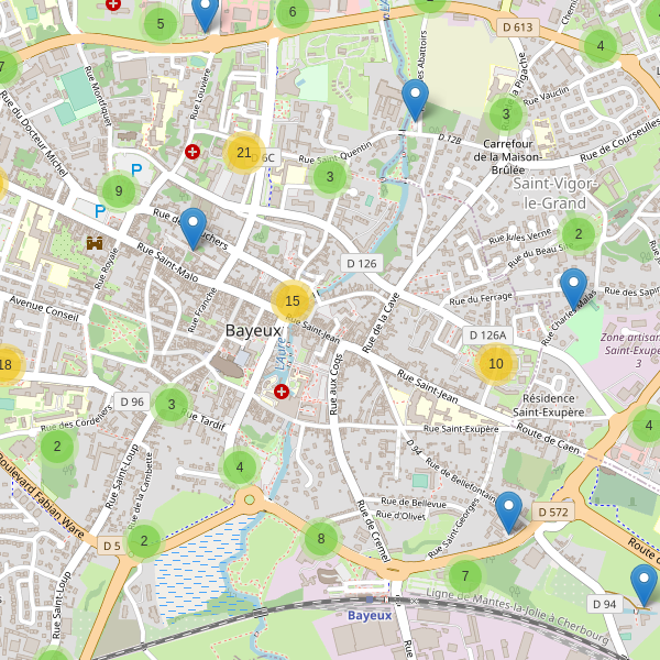 Thumbnail Carte des parkings à Bayeux