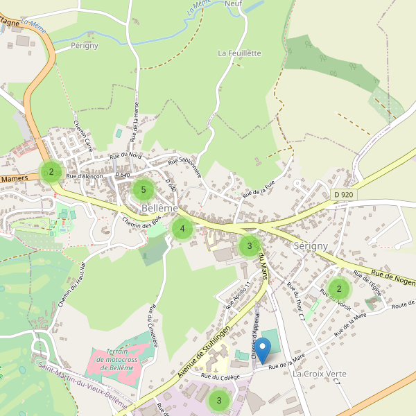 Carte des parkings à Bellême Thumbnail