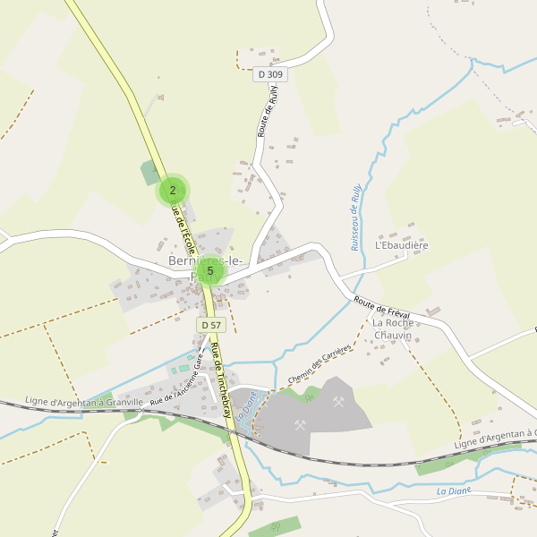 Carte des parkings à Bernières-le-Patry Thumbnail