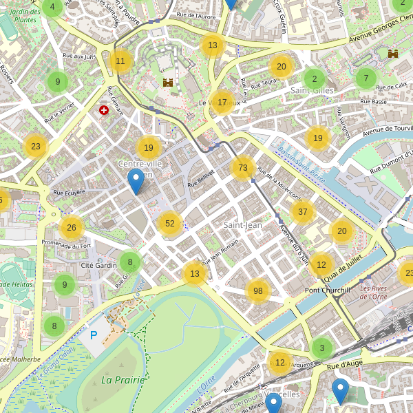 Thumbnail Carte des parkings à Caen