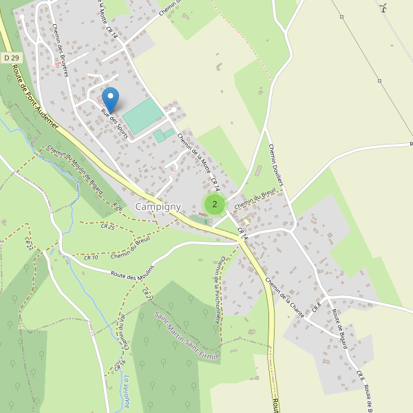 Carte des parkings à Campigny (Eure) Thumbnail