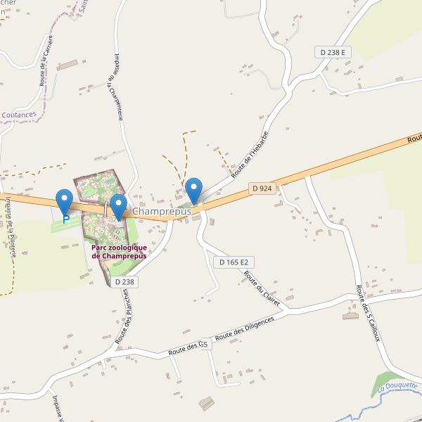 Carte des parkings à Champrepus Thumbnail