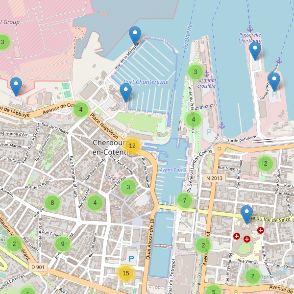 Thumbnail Carte des parkings à Cherbourg-en-Cotentin